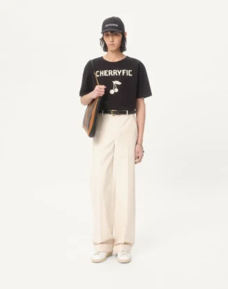 Cherryfic Baskılı Pamuklu T-Shirt
