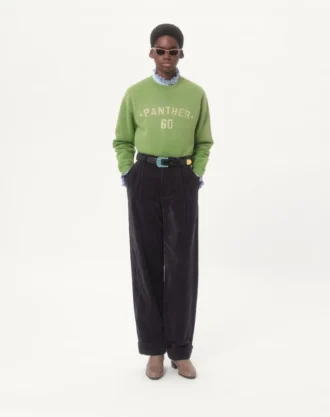 Chez Valentino Baskı ve Nakışlı Pamuklu Sweatshirt