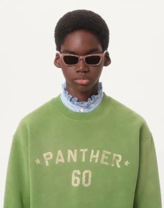 Chez Valentino Baskı ve Nakışlı Pamuklu Sweatshirt