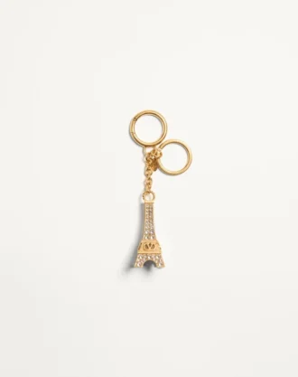 Chez Valentino Metal, Emaye ve Kristal Anahtarlık ile Çanta Charm