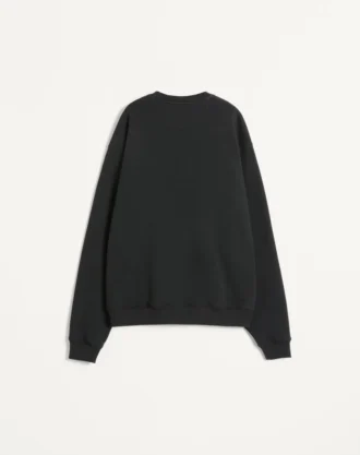 Chez Valentino Yamalı Pamuklu Bisiklet Yaka Sweatshirt