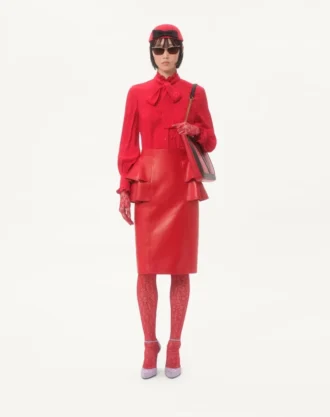 Cour De Coeur Baskılı Krep De Chine Gömlek