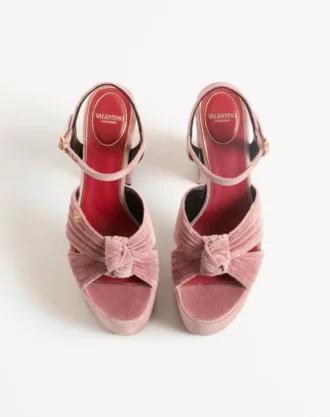 Crasher Kadife Platform Sandalet 125 mm