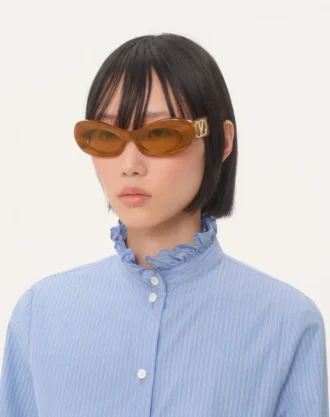 Dar Oval Asetat Çerçeve