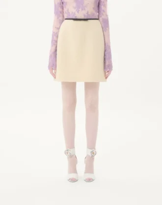 Düz Yün Tweed Etek