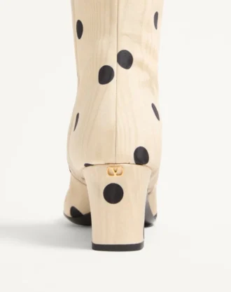 Equivoque Boot In Moiré Plus De Pois Kumaş 60Mm