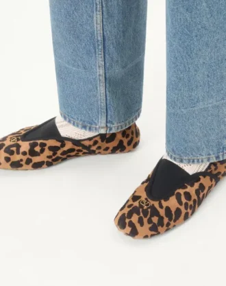 Fauve Eclat Baskılı Haircalf Rhytmika Balerin Ayakkabı