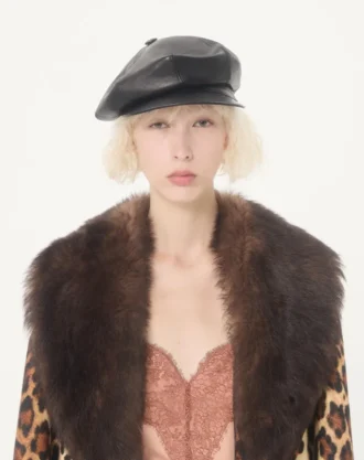 Fauve Eclat Benekli Yün Kumaş Palto