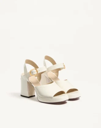 Fawcette Platform Sandal, Parlak Dana Derisi 100 mm