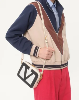 Fermuarlı ve Vlogo Yamalı Naylon Sweatshirt