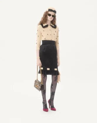 Çift Saten Midi Etek