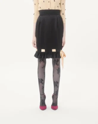 Çift Saten Midi Etek