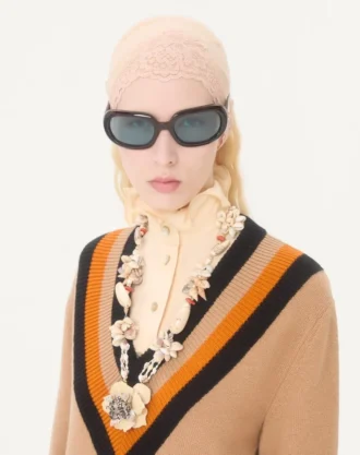 Jardin Aquatique Kolye Metal, Emaye, Kumaş, Kabuklar, Mercan ve Doğal İncilerden