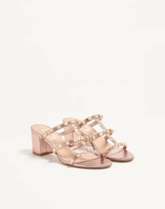 Lamine Nappa 60 mm Rockstud Slide Sandal