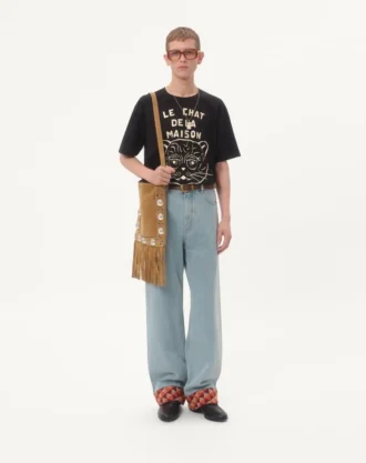 Le Chat De La Maison Baskılı Pamuklu Tişört