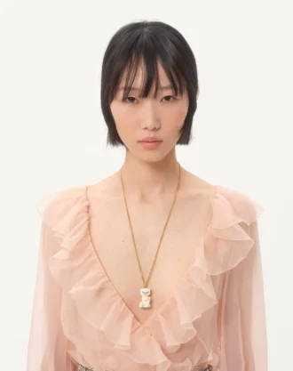 Le Chat De La Maison Metal, Naylon ve Swarovski® Kristal Kolye