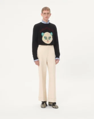 Le Chat De La Maison Yamalı Yün ve Pamuklu Kazak