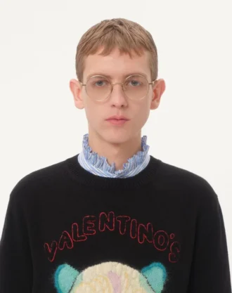 Le Chat De La Maison Yamalı Yün ve Pamuklu Kazak