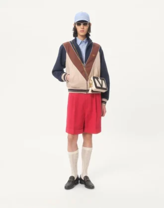 Manşetli Keten Bermuda Şort