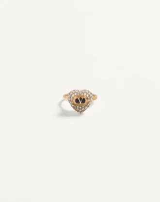 Metal, Emaye ve Swarovski® Kristalleri ile Coeur Royal Yüzük