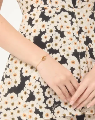 Metal ve Swarovski® İnci Oval Bileklik