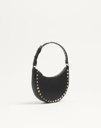 Mini Rockstud Hobo Çanta, Grenli Dana Derisi