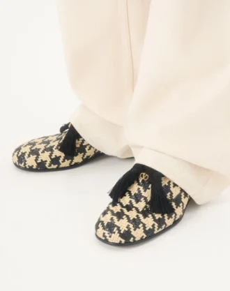 Mj Blues Dokuma Deri Houndstooth Derby