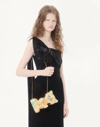 NAKIŞLI HAFİF GEORGETTE UZUN ELBİSE