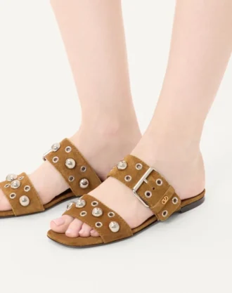 Nellcôte Kabuk Deri Slayt Sandal