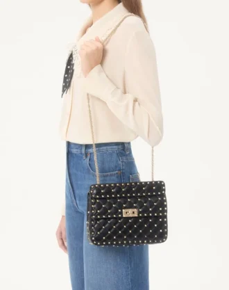 Orta Boy Nappa Rockstud Spike Çanta