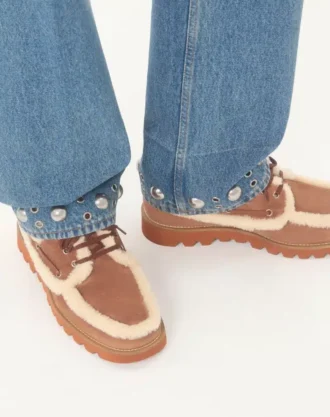 Palm Avenue Ayak Bileği Botu, Kabuk Deri ve Yün