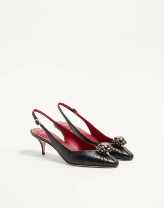 Panthea Keçi Derisi Topuklu Ayakkabı 55 mm