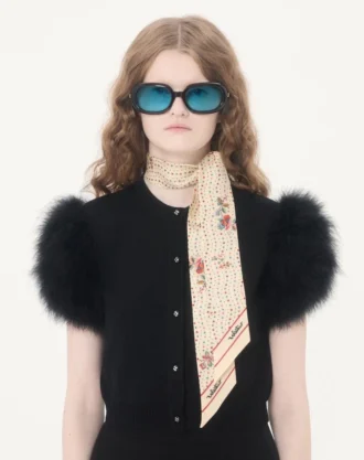 Papier Floreal İpek Bandeau Eşarp