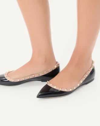 Patent Rockstud Bale Ayakkabısı