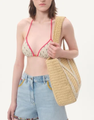 Polka Noktalı Gelatini Baskı Likralı Bikini