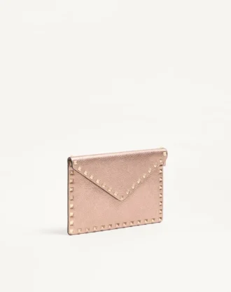Rockstud Lamineli Grainy Dana Derisi Clutch Çanta