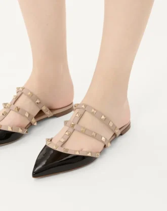 Rockstud Patent Deri Mule