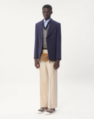 Tek Sıralı Yün Gabardin Ceket