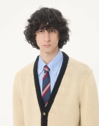 Valentie Çizgili İpek Kravat