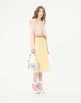 Valentino Garavani DeVain Küçük Omuz Çantası, Çiçek Desenli Lurex Jakarlı Kumaş