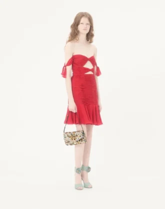 Valentino Garavani DeVain Nakışlı Küçük Omuz Çantası