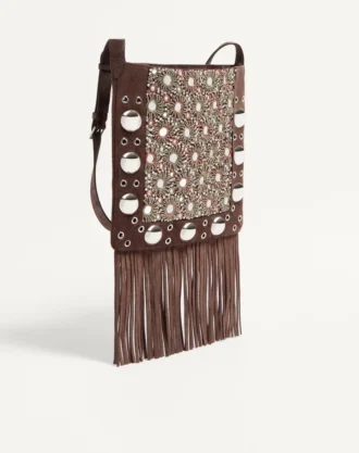 Valentino Garavani Nellcôte Nakışlı Omuz Çantası