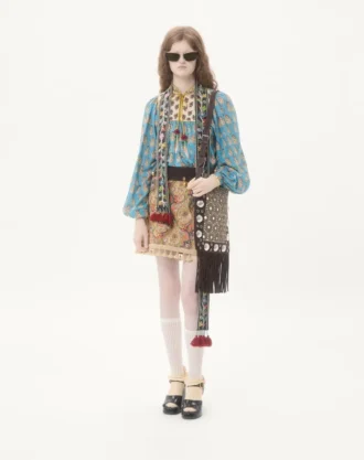 Valentino Garavani Nellcôte Nakışlı Püsküllü Omuz Çantası