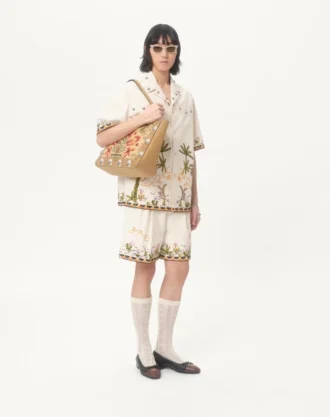 Valentino Garavani Nellcôte Orta Boy Alışveriş Çantası Jakarlı Kumaş