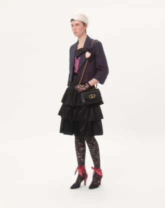 Valentino Garavani Vain Küçük Omuz Çantası, Timsah Derisi