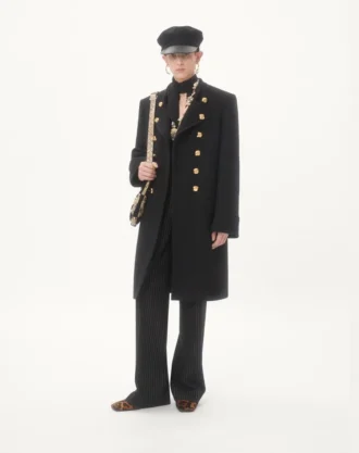 Valentino Krep De Chine İpek Eşarp Yakalı Gömlek