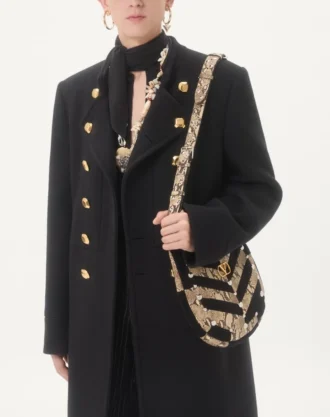 Valentino Krep De Chine İpek Eşarp Yakalı Gömlek