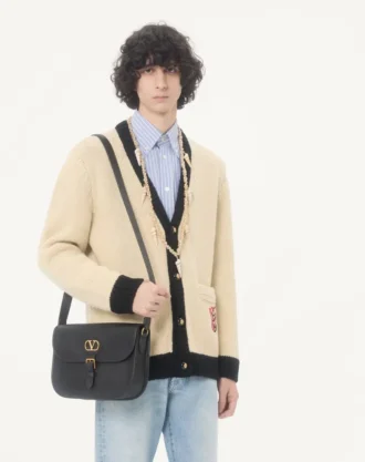 Valentino VG Nakışlı Yün Hırka