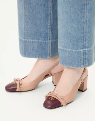 Valet Du Roi Kidskin Slingback Topuklu Ayakkabı 60Mm