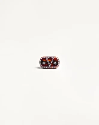 Vlogo İmza Saç Tokası, Reçine, Metal ve Kristal